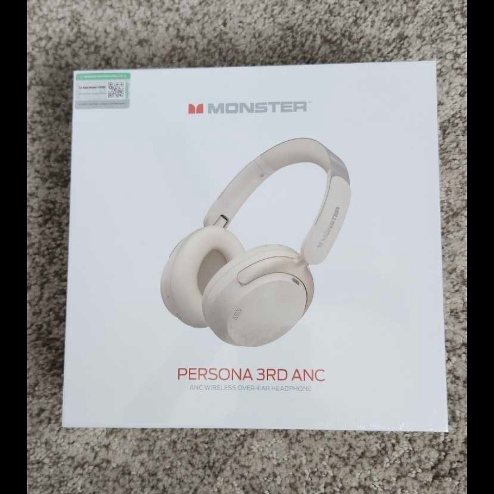 BRAND NEW SEALED Monster Persona 3rd ANC Headphones - Cream